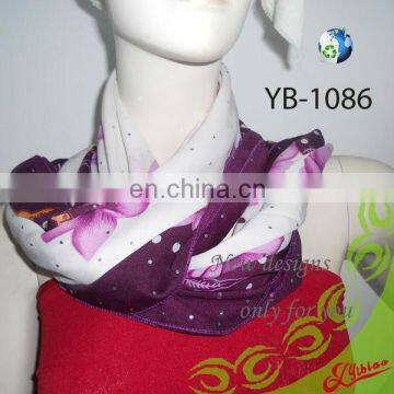 Printed High Fashion Customized Polyester Turkish Scarves for Promotion photo-4