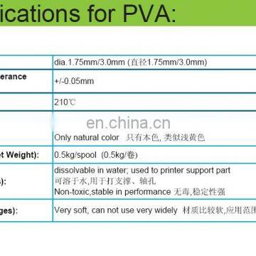 Good Quality and Price PVA Filament 1.75 3 mm 0.5kg for 3D Printer photo-6