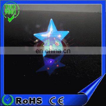 High quality Beautiful and colorful Star shape led flashing novelty ring