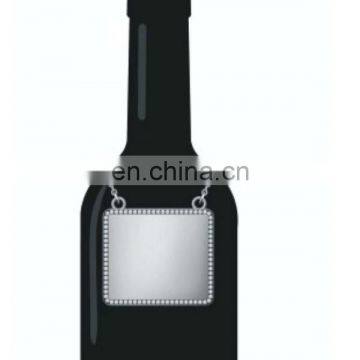 blank metal wine bottle tag