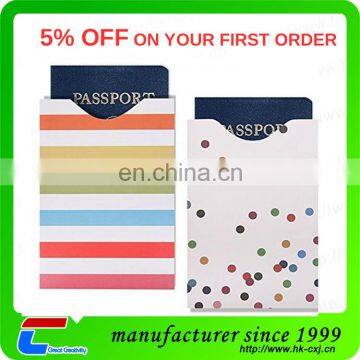 Custom Paper RFID Blocking Credit Card Sleeve For Payment Card and Passport