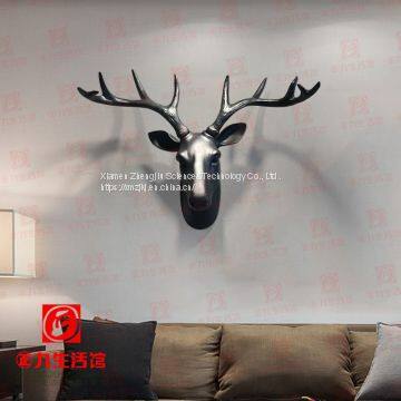 Creative Nordic Style Retro Simulation Animal Deer Head Wall Hanging Decorations Indoor Crafts Decoration Wholesale Market photo-2