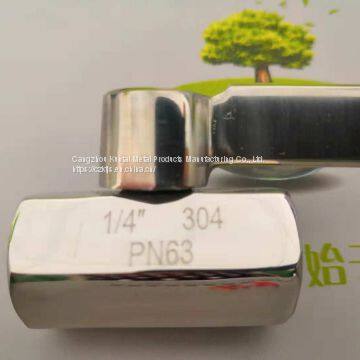 Stainless Steel 1/4 MINI Ball Valve F/F ， DN8 Sanitary Ball Valve photo-4