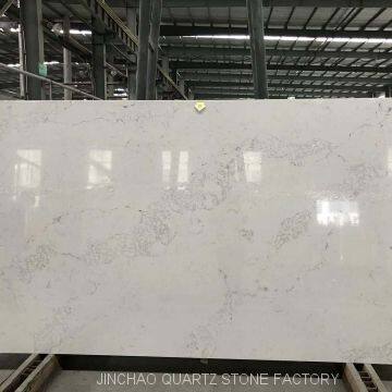 Artificial calacatta white quartz slabs