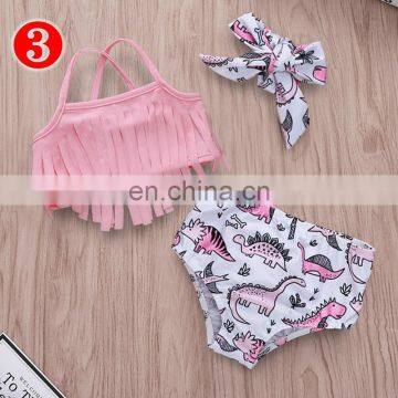 Kids Swim Suit Swimsuit Girls Cute 3Pcs Pineapple Newborn Baby Girls Tassels Swimwear Bathing Beachwear Young Girl Swimsuit