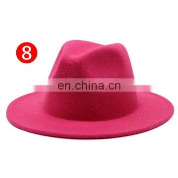 Over 20colors Winter Autumn Imitation Woolen Women Men Ladies Fedoras Top Jazz Hat European American Round Caps Bowler Hats photo-5