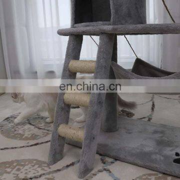 Sisal Rope Plush Board Pet Tree House Kitten Activity Tower Condo Multi-Level Cat Tree photo-3