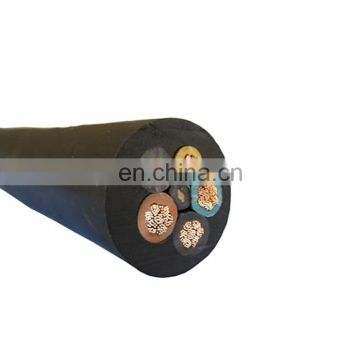 Marine type rubber sheath cable 300/500V 450/750V multi cores 2*0.75 3*1.5 with copper braiding shield waterproof oil resist