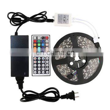 5m Smd Led Rgb Strip 12V 5050 Waterproof Rgb Led Strip Light 300 Led + 44 Key Remote+ Adapter Rgb Led Strip Kit