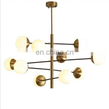 Modern Glass Magic Bean Golden Bubble Ball Pendant Lamp