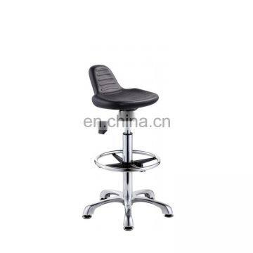 commercial adjustable ergonomic high bar laboratory chair bar stools wheel with black