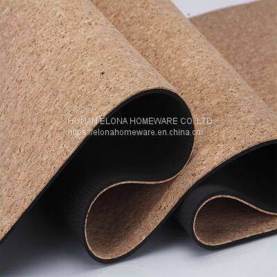 Non-slip Non-toxic Lightweight Cork Printed Yoga Mats Yoga Equipment photo-4