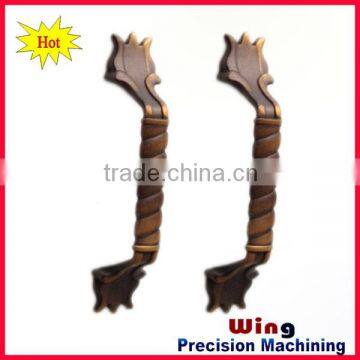 Fancy cabinet Zinc alloy Satin furniture hardware cupboard door handle