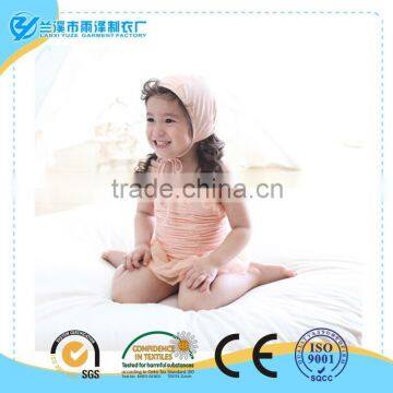 Super Soft One Piece Bathing Suit With Cap for Girls photo-2