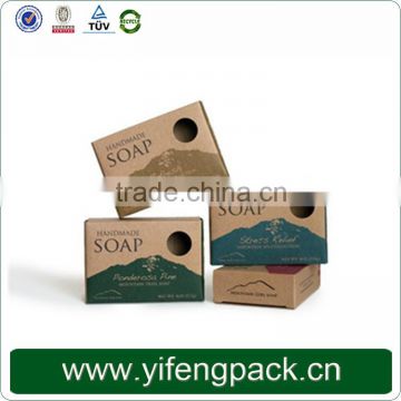 Alibaba china customized handmade small brown kraft paper soap box