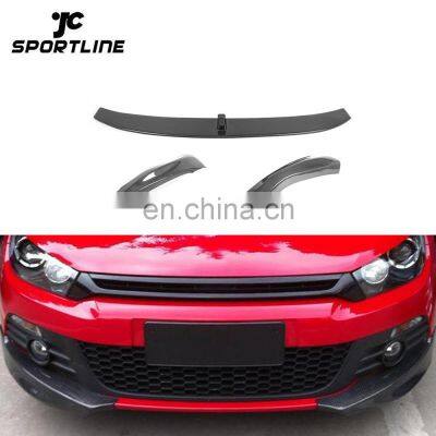 Auto Carbon Fiber OEM Style Center Lip Installed Under the Front Bumper Little Rear Lip Spoiler for VW Scirocco