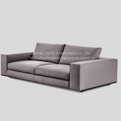 modern LS1605-26 stainless steel feet fabric upholstered livingroom sofa