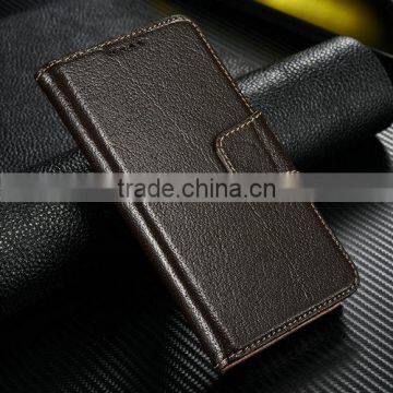 Leather Stand Genuine Case For Samsung Galaxy Note 4 With Credit Card Slot