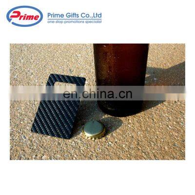 Custom Business Card Shaped Carbon Fiber Bottle Opener photo-4