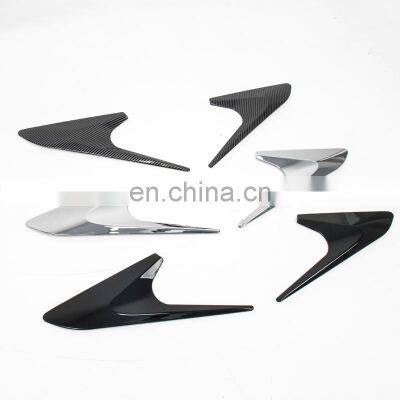 For Tesla Mode Y Exterior Decoration Carbon Fiber Style ABS Rear Window Trim Strip