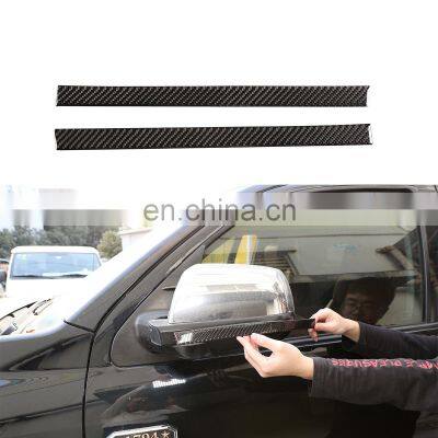 Auto parts 14-18 for Toyota Tundra Rearview Mirror Decorative Strips Real Carbon Fiber (Soft) 2-piece Set