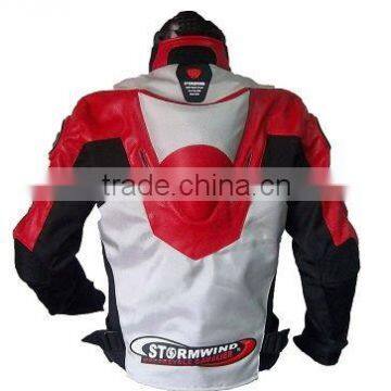 PU Leather Motorcycle Auto Racing Jacket