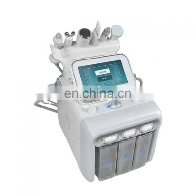 6 in 1 Small bubble microdermabrasion facial deep cleaning machine with ultrasonic rf scrubber