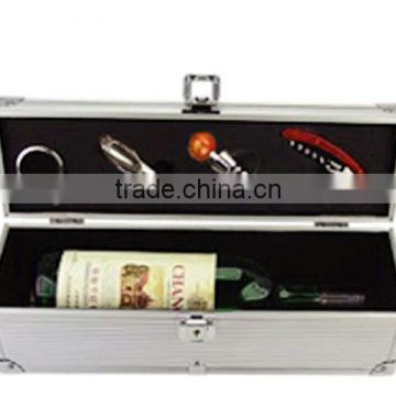 aluminum profile waterproof shell wine package case with lock and handle