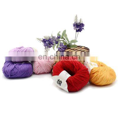 Wholesale 50G Pure Cotton Yarn Crochet Yarn Baby Cotton Yarn Hand Knitting