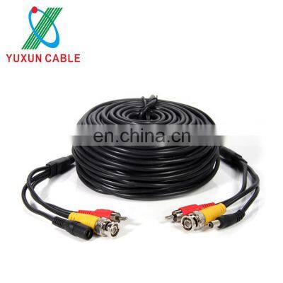 BNC+RCA+DC connector 3 in 1 BNC Cable Power Video Audio extension CCTV AHD Cameras Cable For CCTV Security Camera system