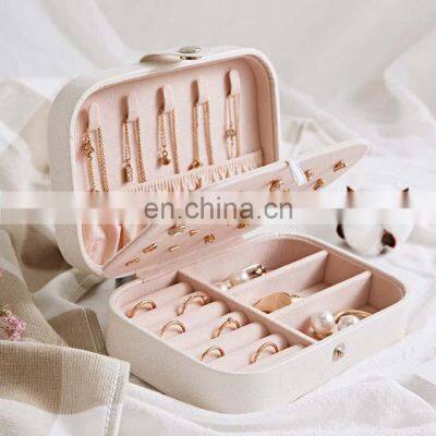 Wholesale Luxury Pu Travel Jewelry Organizer Case  Leather Mini Travel Jewelry Boxes