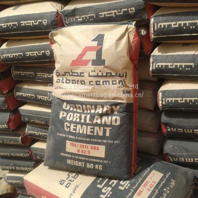 Packaging Wholesale 20Kg Building Material PP Woven White 42.5 portland cement PP valve bag 50kg