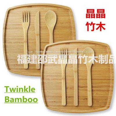 bamboo plate,bamboo spoon and knife, fork on Sale bamboo cooking tool