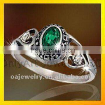 unique design 3D design comfort fit brass vintage class ring