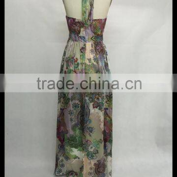 The New 2015 Women Printing Silk Evening Dress photo-6