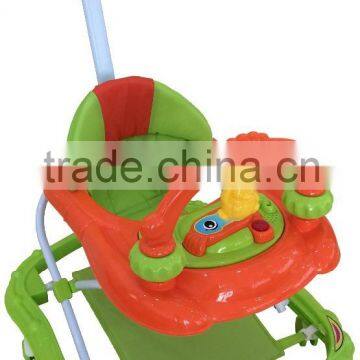 Hot Sale Plastic Cartoon Baby Walker BM1923P with Push Bar