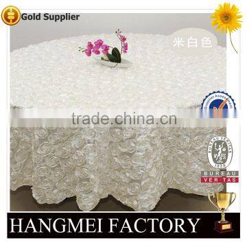 Wholesale Polyester Rose Tablecloth For Wedding Event HM-ZB62                        
                                                Quality Choice