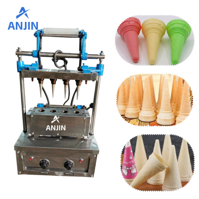 Semi-Automatic Torch Wafer Cone Making Machine Ice Cream Wafer Cup Making Machine (AJ-WH4)