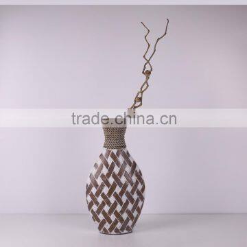 Modern style gray geometric, living room soft home decorations, pottery flower vase ornaments crafts