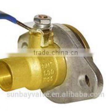 2015 High Quality butterfly brass flange ball valve