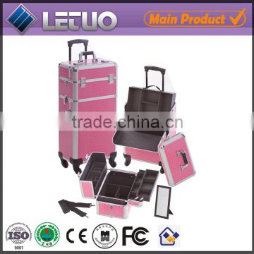 Professional Aluminum Rolling Beauty Case Makeup Case,sample available immediately