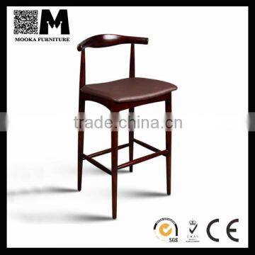 high quality hans Cow Horn comfortable wooden bar chair