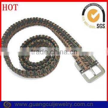 Fashion paracord survival military trouser belt