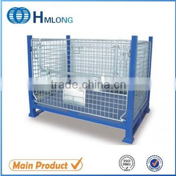 Collapsible powder-coated wire mesh basket