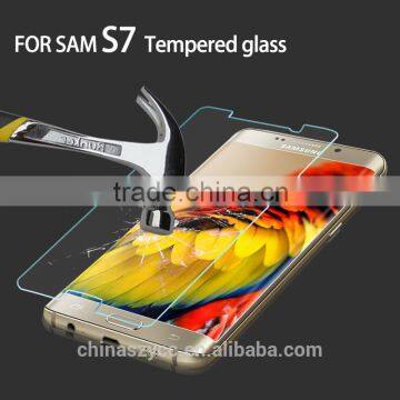 Trade assurance Service anti-shock screen protector Tought glass for Samsung S7