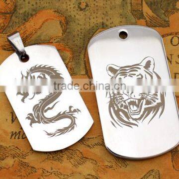 Stainless Steel Personalised Custom Engraved Dog Tag