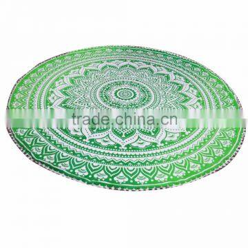 round yoga mat prayer rug cotton bedsheet blanket round beach towel