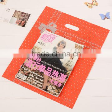 Custom printed made advertising LDPE material plastic shopping bag with die cut handle                        
                                                                                Supplier's Choice