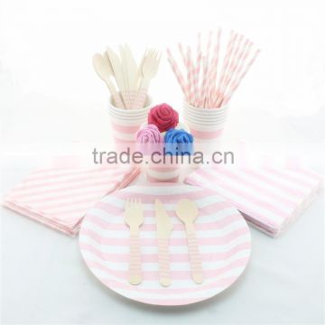 Wedding Decoration Baby Pink Party Tableware