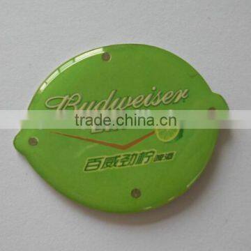 Customized Fruit Shaped Led Badge Pins, Lemon Shaped Printing Blinking Brooches for Souvenir Gifts